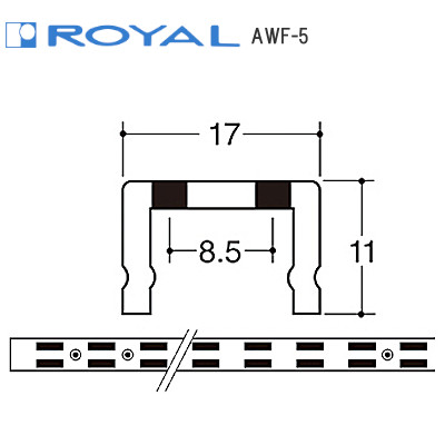 ROYAL/ロイヤル AWF-5 チャンネルサポート 立ち上がり11mm