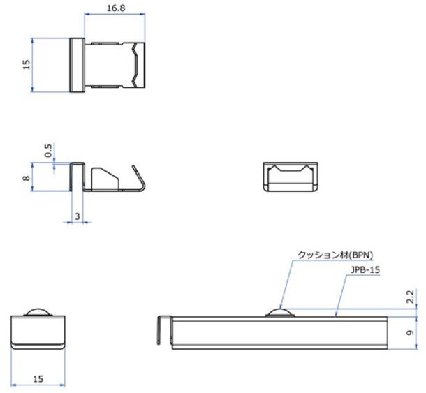 ロイヤル J-5 Jホルダー(JPB-15用) ステンレス (1セット10個入り)