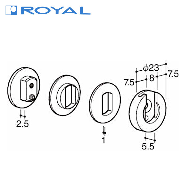 ROYAL/ロイヤル BA-SB ベビーシングルベース（片面用・ガラス妻板専用）