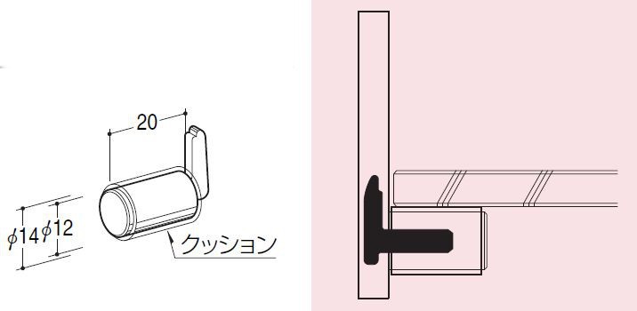 ロイヤル　SUS-ELSC-12　ガラス棚板用ステンレスEL柱ダボ　20mm　1セット（10個入り）