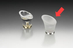 スガツネ工業/つまみハンドル王国 KTH-F009 ドイツ製工芸品 家具用つまみ フロスト／クロムめっき