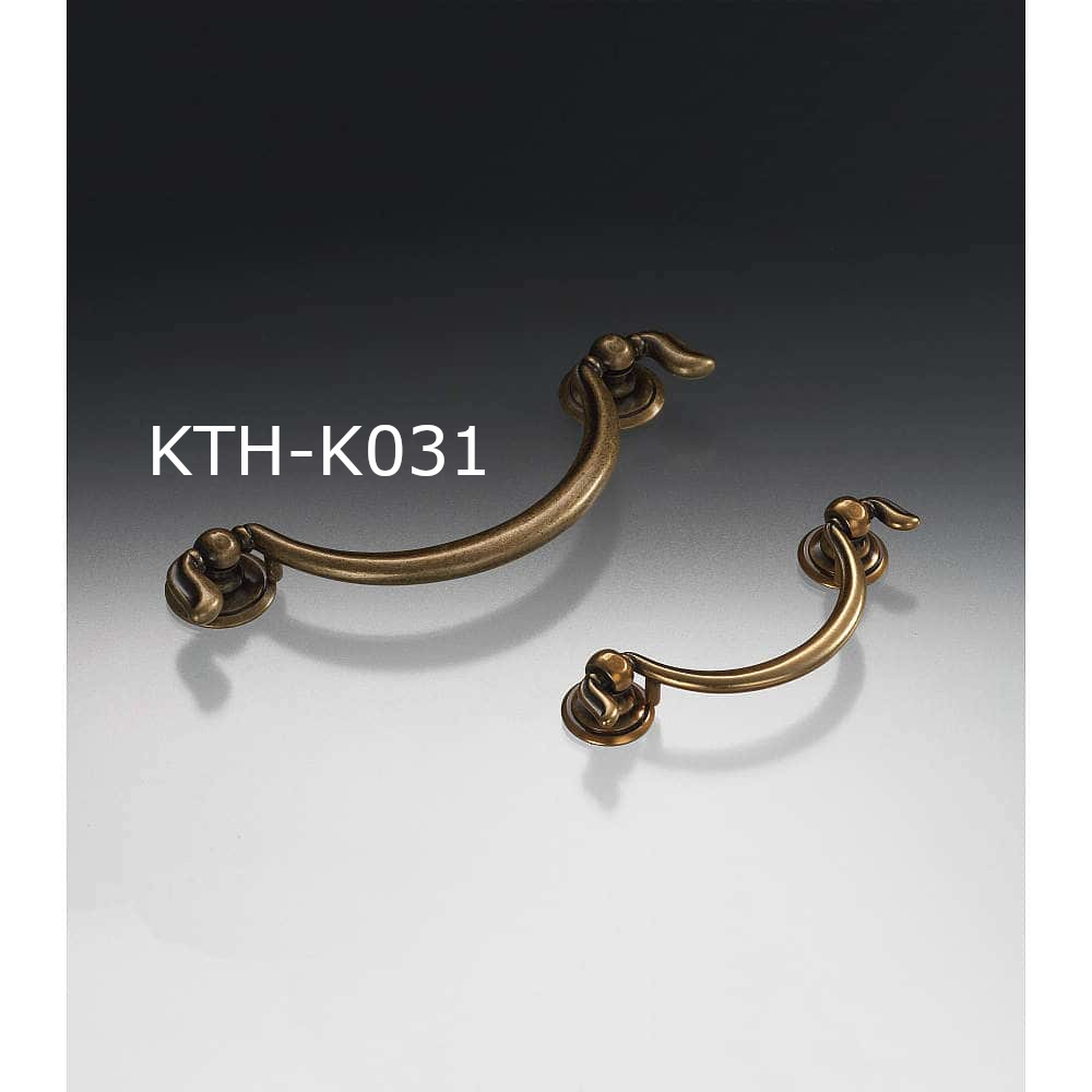 スガツネ工業/つまみハンドル王国 KTH-K031 アンティーク 真鍮古美 家具用取手