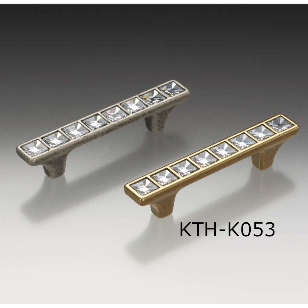 スガツネ工業/つまみハンドル王国 KTH-K053 スワロフスキー 家具用つまみ 真鍮古美