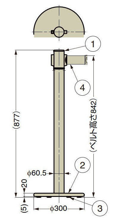 スガツネ工業 LAMP ベルトリールパーティションパンフレットホルダーAP-BRP17型 AP-BRP17SCL - 4