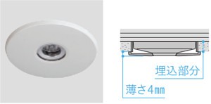 川口技研 SPE型 半埋込フラットタイプ 室内用ホスクリーンスポット型  特徴