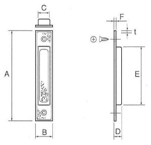 U.K/宇佐美工業 純銅製 ロイヤル戸引手 アルミ建具用 サイズ：105mm【銅ブロンズ】