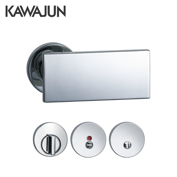 カワジュン R3C-C-LP クローム プッシュプルハンドル バックセット51mm LPケース錠